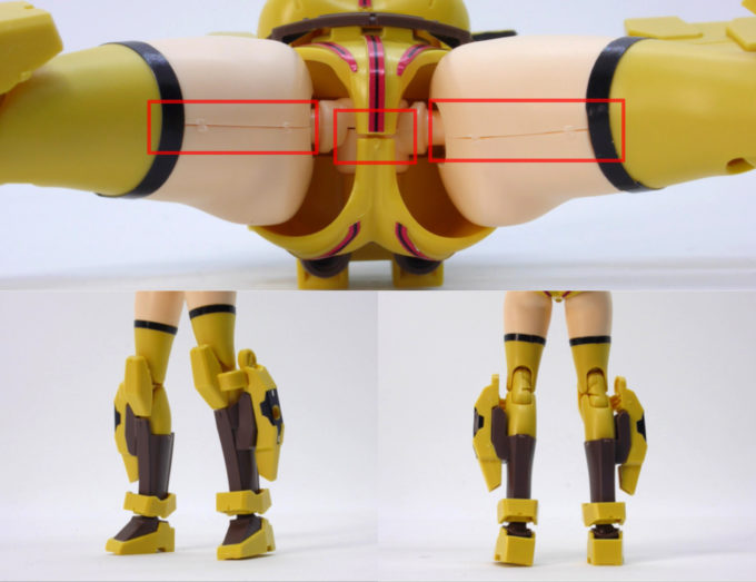 Figure-rise-Standardダイバーナミの股下と脚部のガンプラレビュー画像です