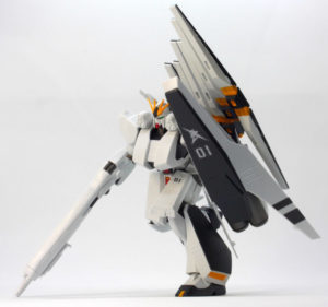 HGUC 1/144 νガンダムHWS 全塗装 改修 完成品 RG νガンダム & HWS 拡張セット 1/144 ニューガンダムHWS