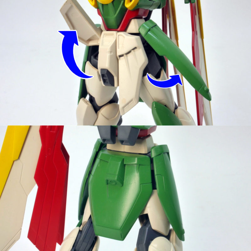 HGBFウイングガンダムフェニーチェのガンプラレビュー画像です