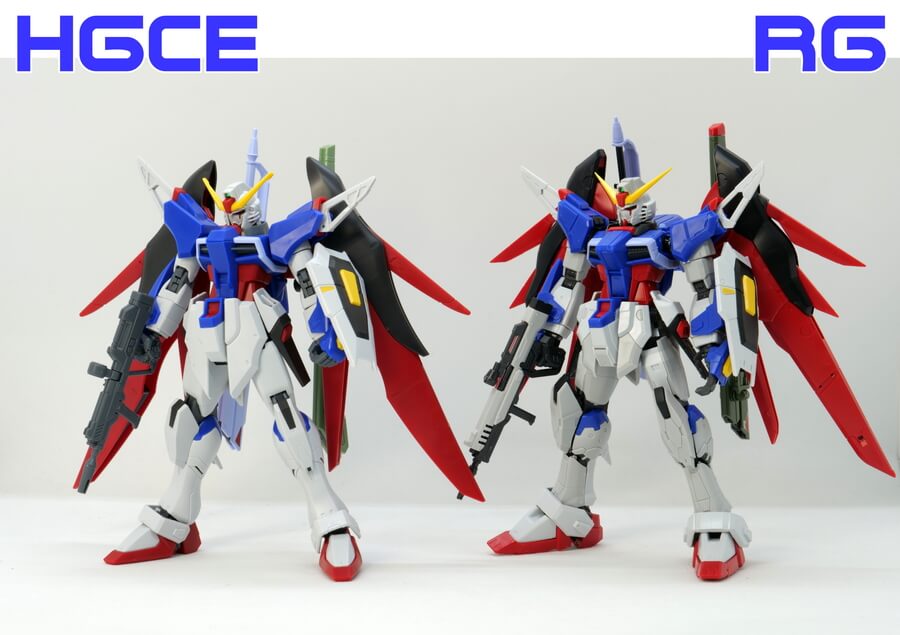 HGCEデスティニーガンダムのガンプラレビュー画像です