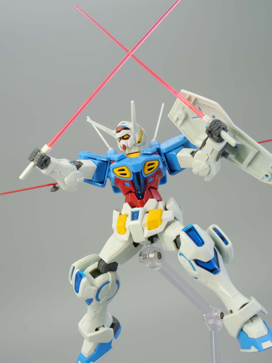 HGガンダムG-セルフ(大気圏用パック装備型)のガンプラレビュー画像です