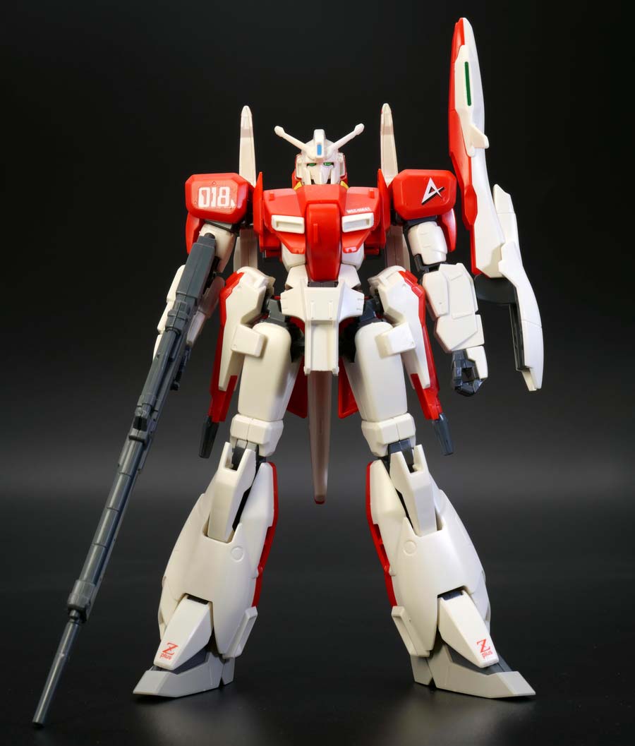 HGゼータプラス（テスト機イメージカラー）のガンプラレビュー画像です