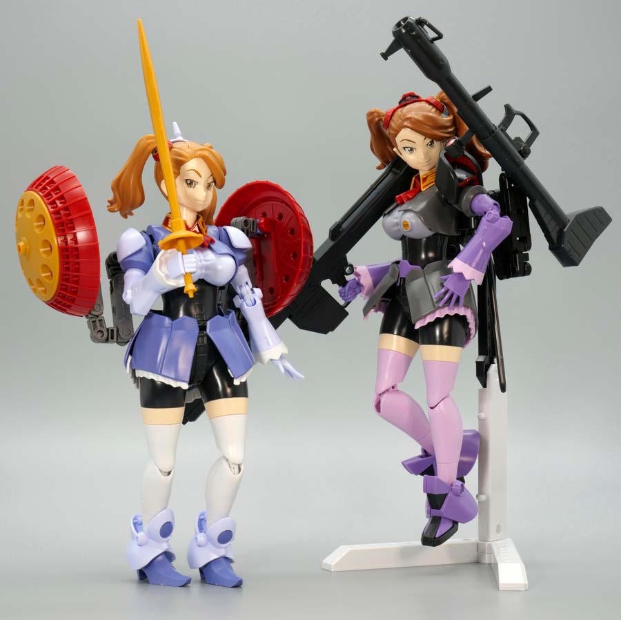 はいぱーギャン子とリックドギャン子の比較ガンプラレビュー画像です