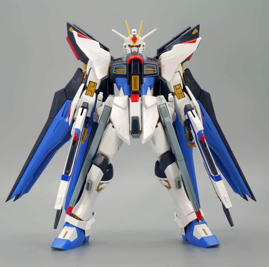 MGストライクフリーダムガンダムのガンプラレビュー画像です