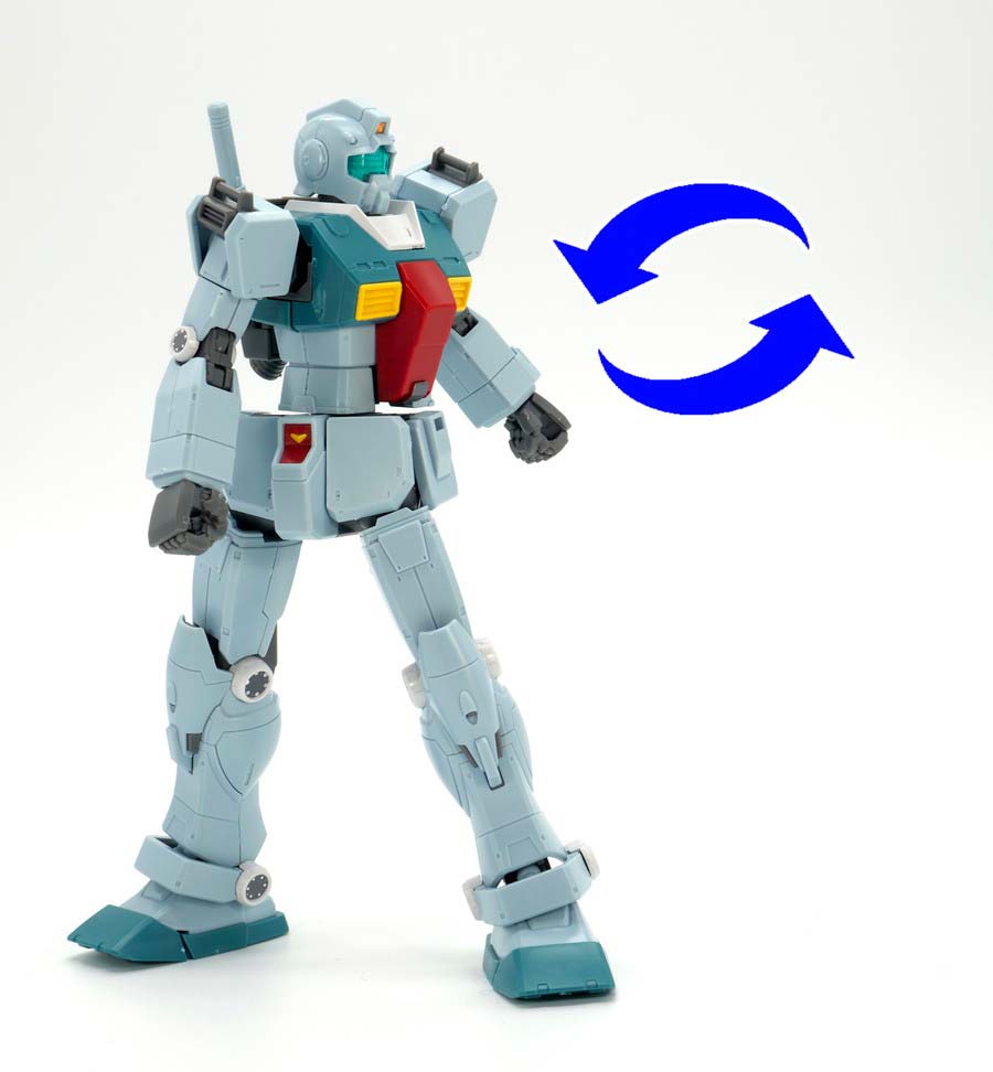 HGジム（スレッガー搭乗機）のガンプラレビュー画像です