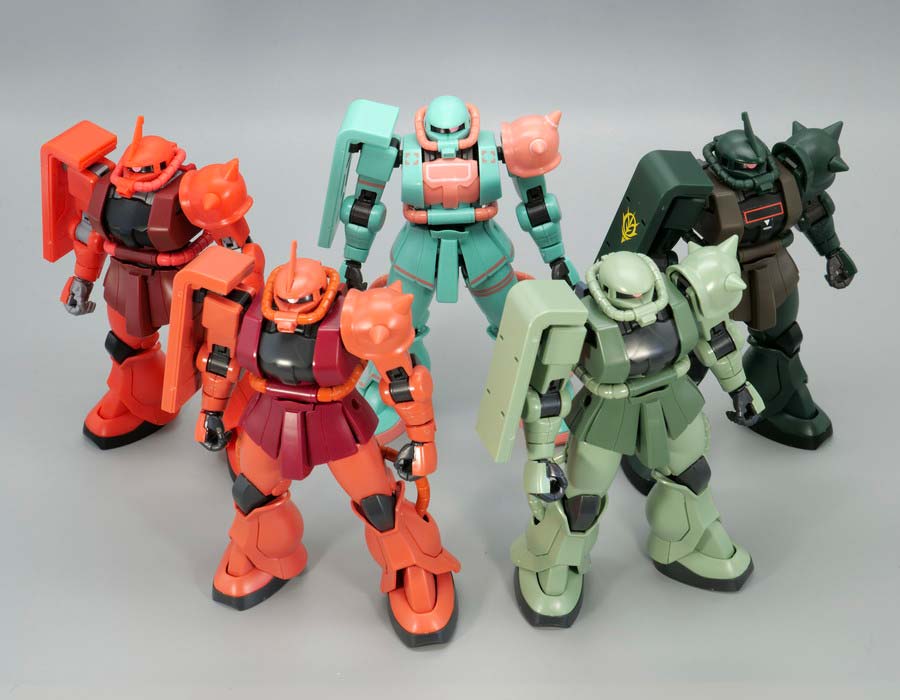 色々なHGザクのガンプラ画像です