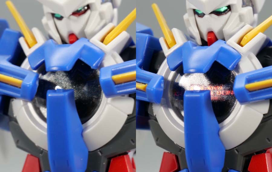 HG GNアームズTYPE-E + ガンダムエクシア（トランザムモード）のガンプラレビュー画像です