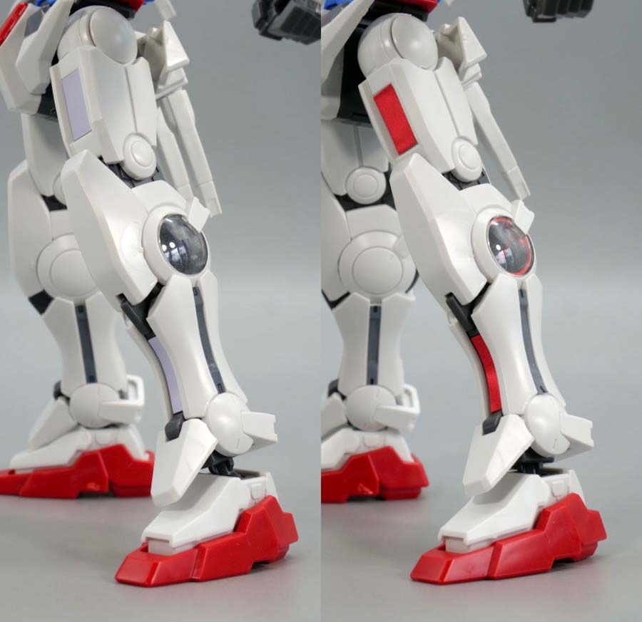 HG GNアームズTYPE-E + ガンダムエクシア（トランザムモード）のガンプラレビュー画像です