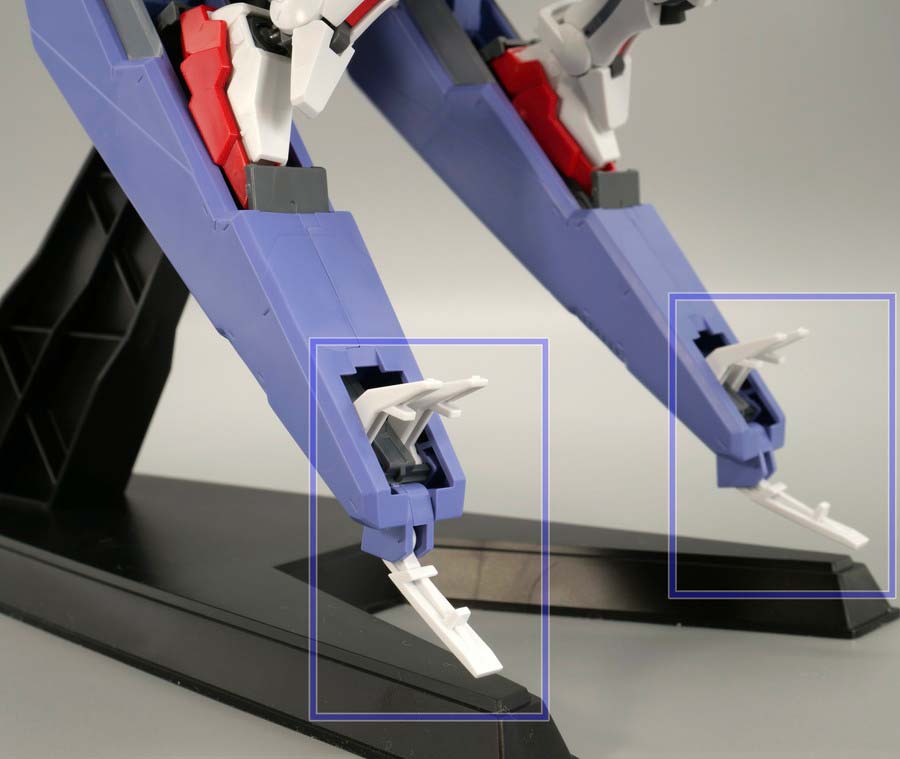 HG GNアームズTYPE-E + ガンダムエクシア（トランザムモード）のガンプラレビュー画像です