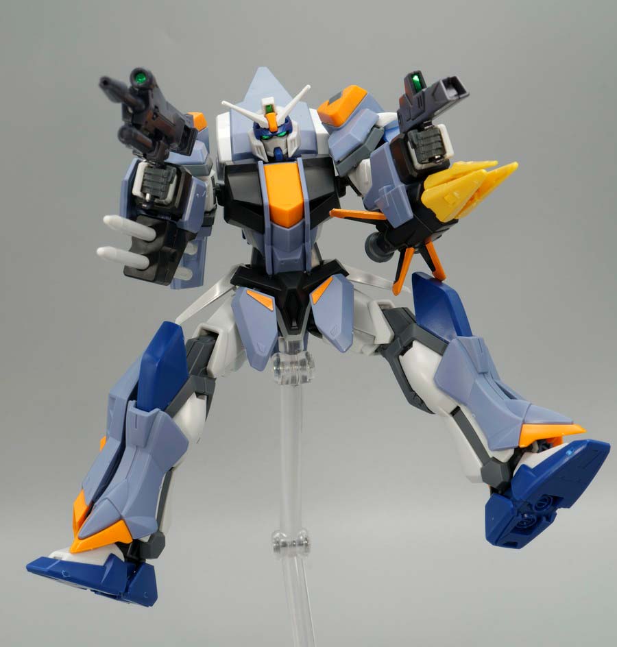 HGデュエルブリッツガンダムのガンプラレビュー画像です