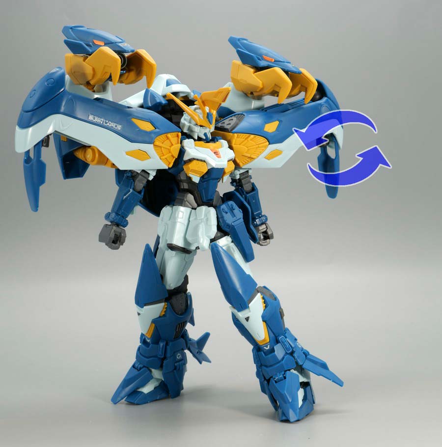 HGガンダムバーンレプオスのガンプラレビュー画像です