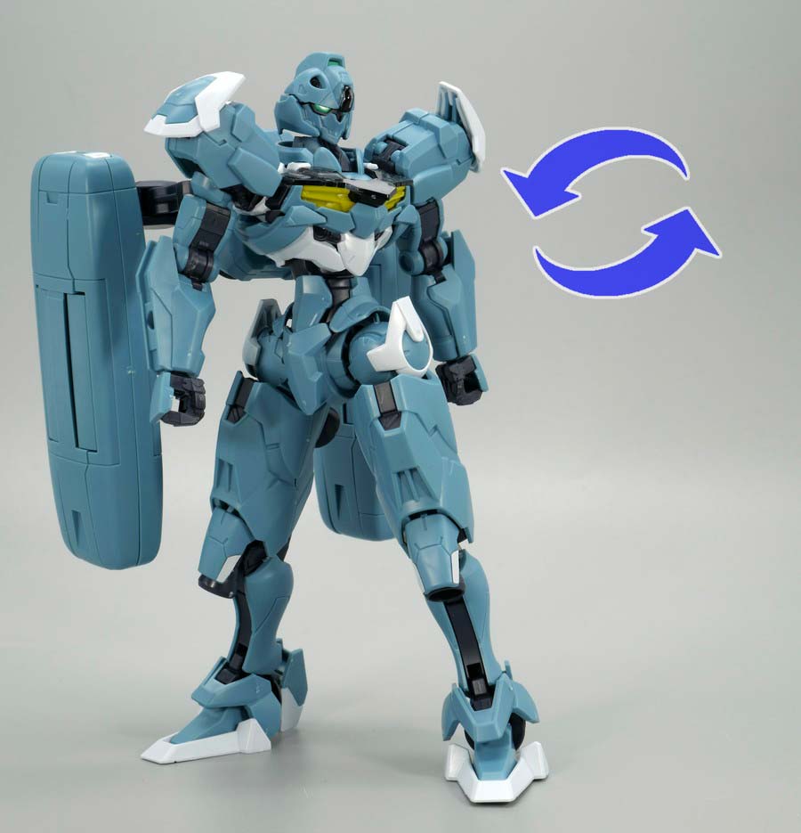 HGガンダムルブリス量産試作モデルのガンプラレビュー画像です