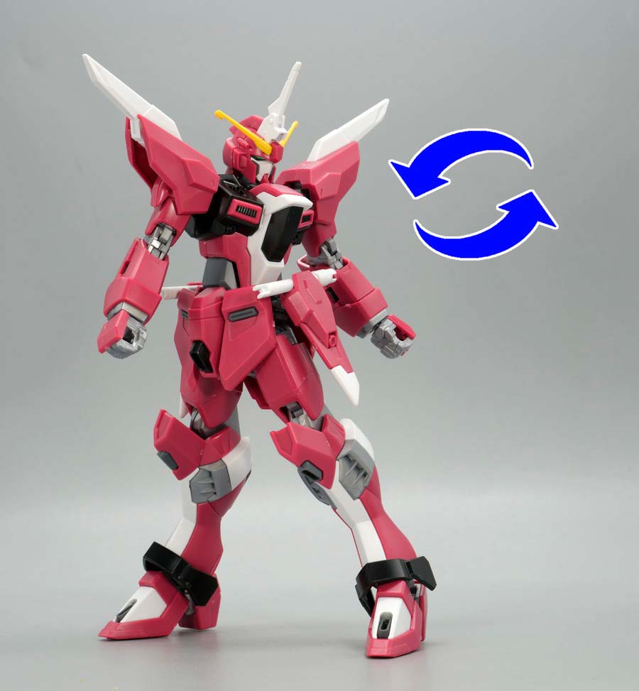 HGインフィニットジャスティスガンダム弐式のガンプラレビュー画像です