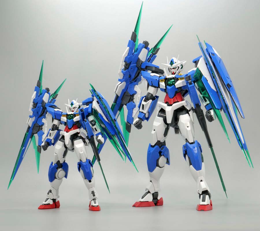 MG ダブルオークアンタ フルセイバーのガンプラレビュー画像です