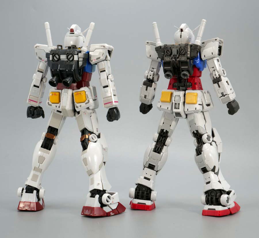 RG RX-78-2 ガンダムとVer.2.0の比較・違いのガンプラ画像です