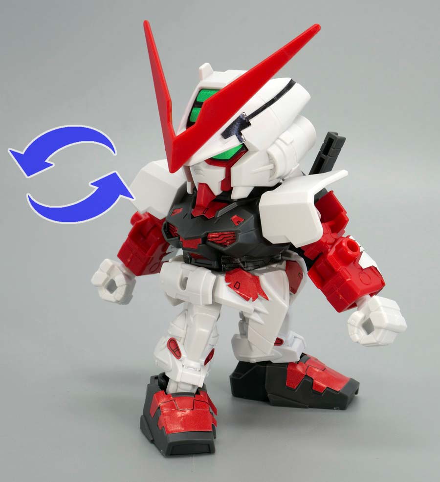 EXスタンダード ガンダムアストレイレッドフレームのガンプラレビュー画像です