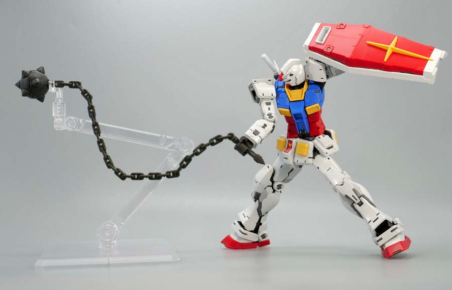 ＲＧ 1/144 RX-78-2 ガンダム Ver.2.0用武器セットのガンプラレビュー画像です