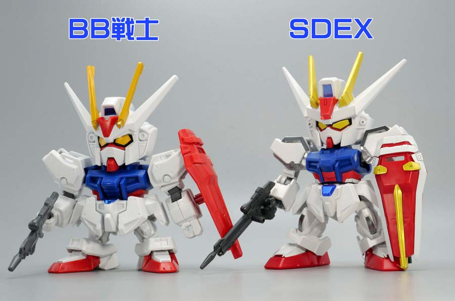 EXスタンダード（SDEX）エールストライクガンダムのガンプラレビュー画像です