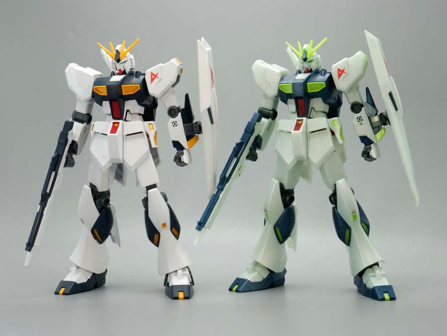 EGガンプラ入り手さげBOX ENTRY GRADE 1/144 νガンダム (サイコフレーム発光イメージカラー)のガンプラレビュー画像です