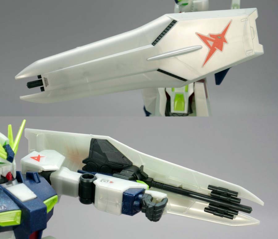 EGガンプラ入り手さげBOX ENTRY GRADE 1/144 νガンダム (サイコフレーム発光イメージカラー)のガンプラレビュー画像です