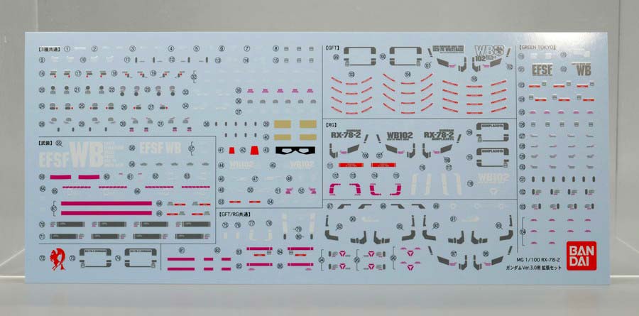 MG RX-78-2ガンダムVer.3.0用拡張セットのガンプラレビュー画像です