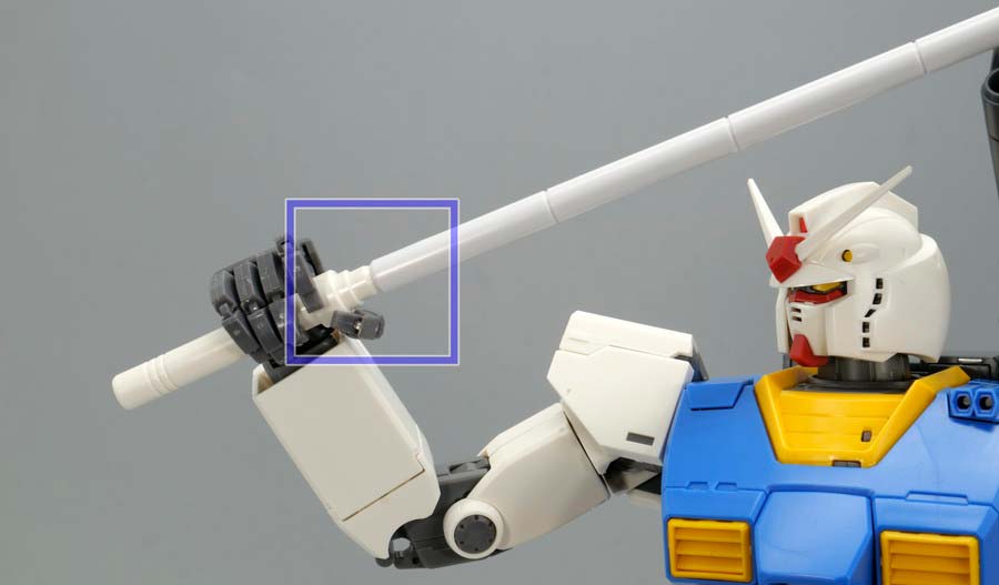 MG RX-78-2ガンダムVer.3.0用拡張セットのガンプラレビュー画像です