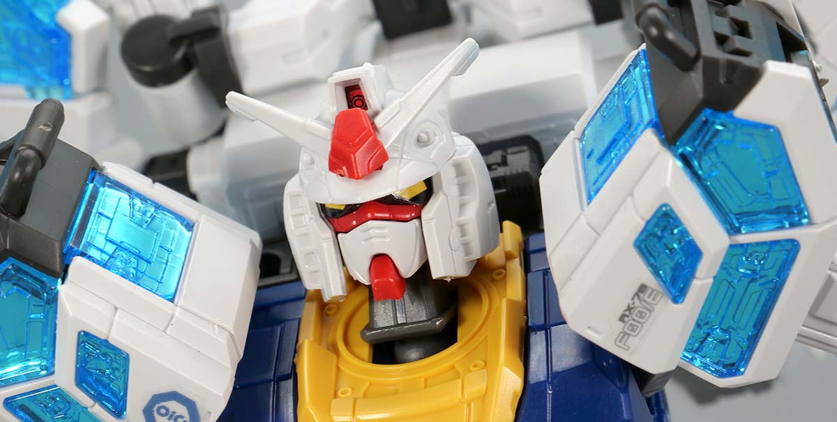 1/144 RX-78F00/Eガンダム（グラスフェザー装備）』のガンプラレビュー画像です