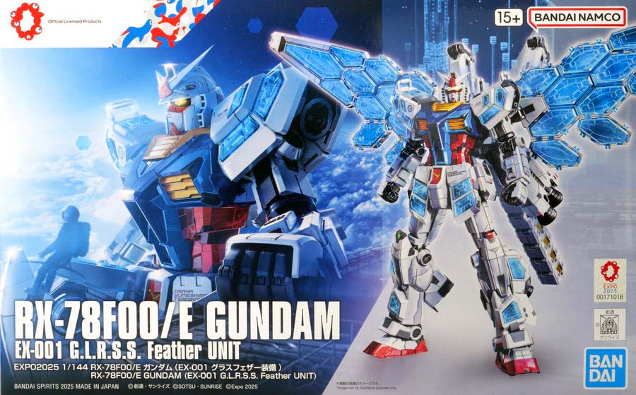 1/144 RX-78F00/Eガンダム（グラスフェザー装備）』のガンプラレビュー画像です