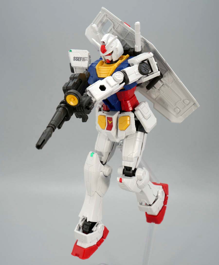 1/144 RX-78F00/Eガンダム（グラスフェザー装備）』のガンプラレビュー画像です