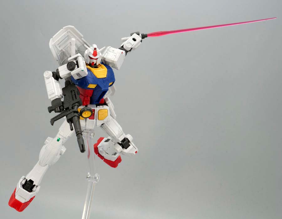 1/144 RX-78F00/Eガンダム（グラスフェザー装備）』のガンプラレビュー画像です