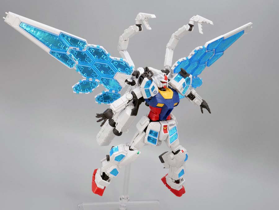 1/144 RX-78F00/Eガンダム（グラスフェザー装備）』のガンプラレビュー画像です