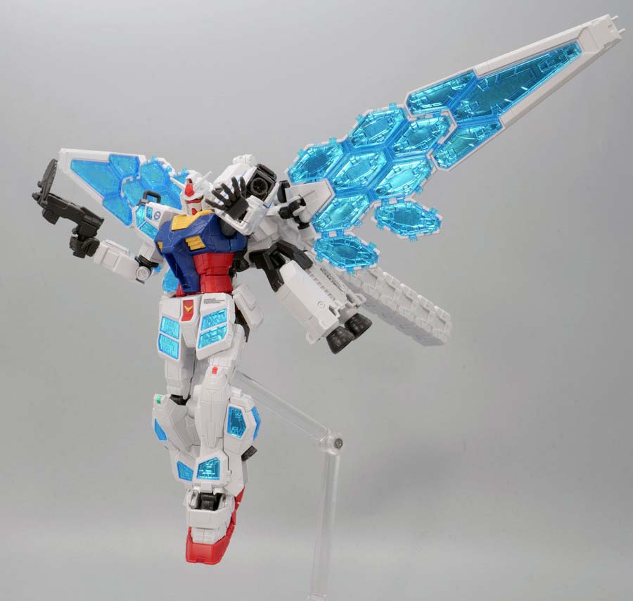 1/144 RX-78F00/Eガンダム（グラスフェザー装備）』のガンプラレビュー画像です
