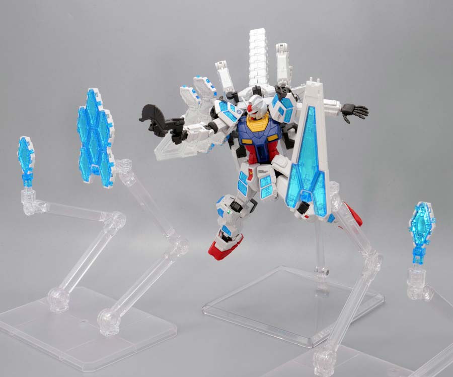 1/144 RX-78F00/Eガンダム（グラスフェザー装備）』のガンプラレビュー画像です