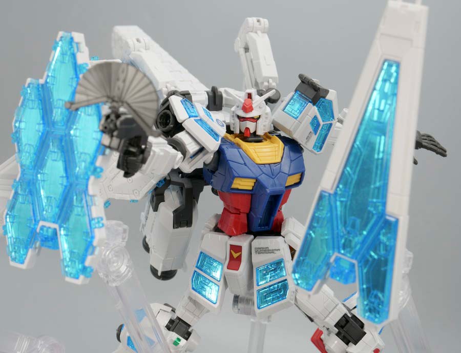 1/144 RX-78F00/Eガンダム（グラスフェザー装備）』のガンプラレビュー画像です