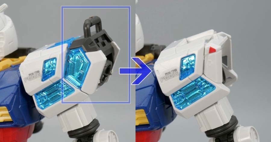 1/144 RX-78F00/Eガンダム（グラスフェザー装備）』のガンプラレビュー画像です