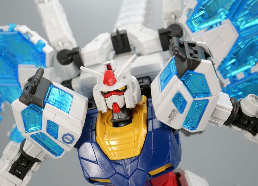 1/144 RX-78F00/Eガンダム（グラスフェザー装備）』のガンプラレビュー画像です