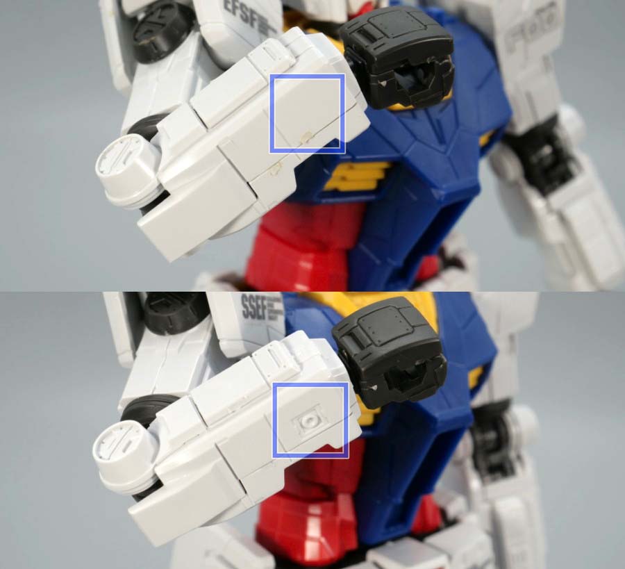 RX-78F00とF00/Eガンダムの違い・比較画像です