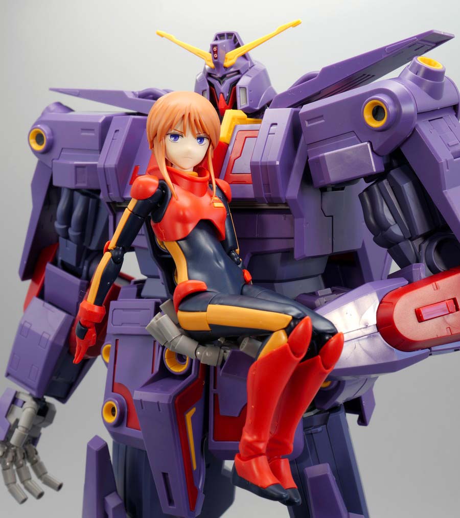 HGサイコガンダムMk-II（マークツー）とプルツーのガンプラ画像です