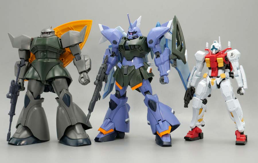 色々なゲルググのバリエーションガンプラ画像です