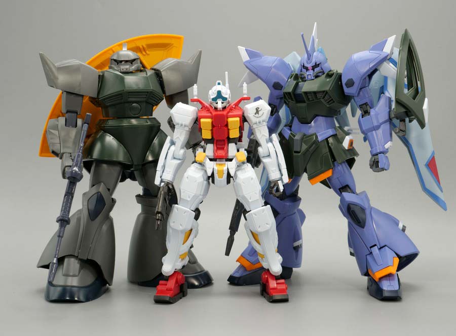 色々なゲルググのバリエーションガンプラ画像です