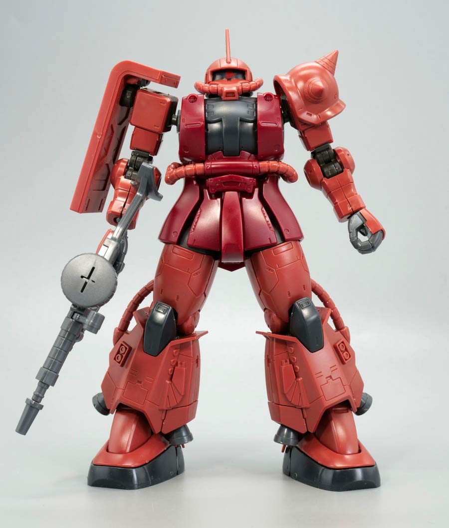 HGシャア専用高機動型ザクIIのガンプラレビュー画像です