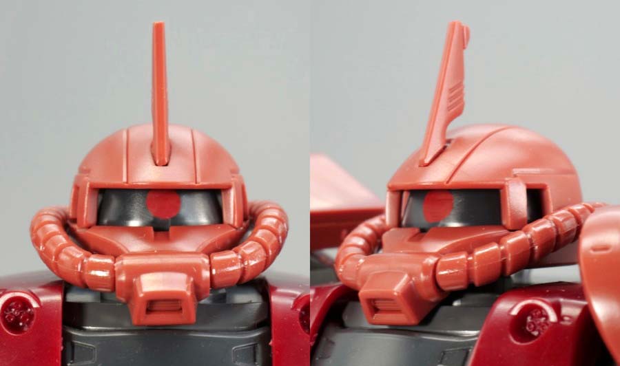 HGシャア専用高機動型ザクIIのガンプラレビュー画像です