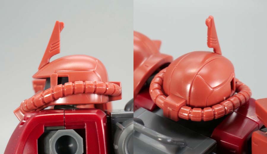 HGシャア専用高機動型ザクIIのガンプラレビュー画像です