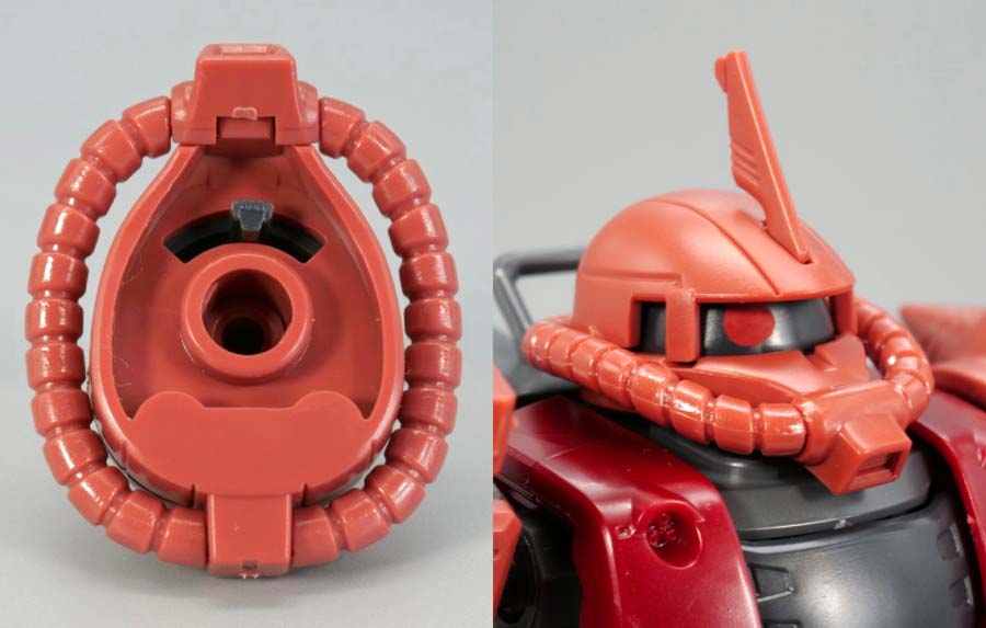 HGシャア専用高機動型ザクIIのガンプラレビュー画像です