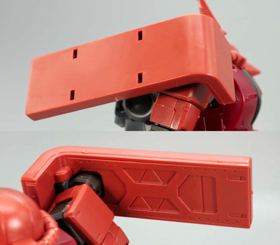HGシャア専用高機動型ザクIIのガンプラレビュー画像です