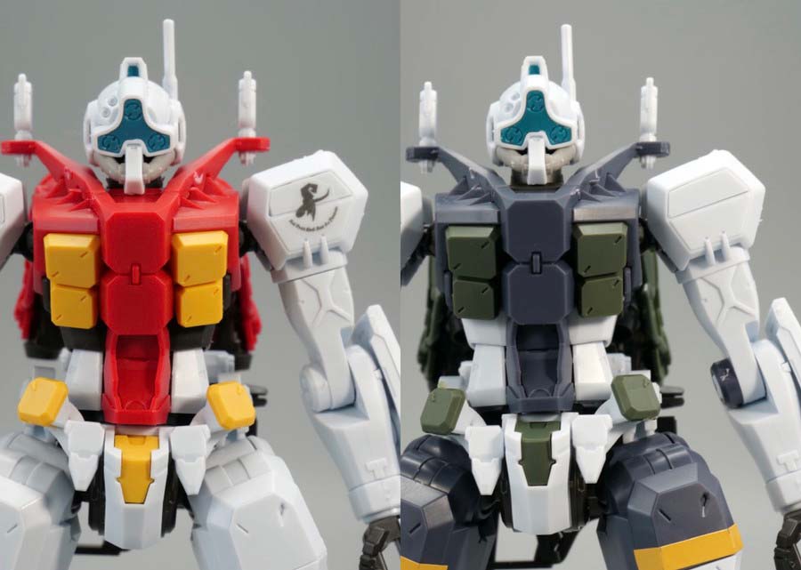HGゲルググ スガイ機とボカタ機の比較ガンプラ画像です