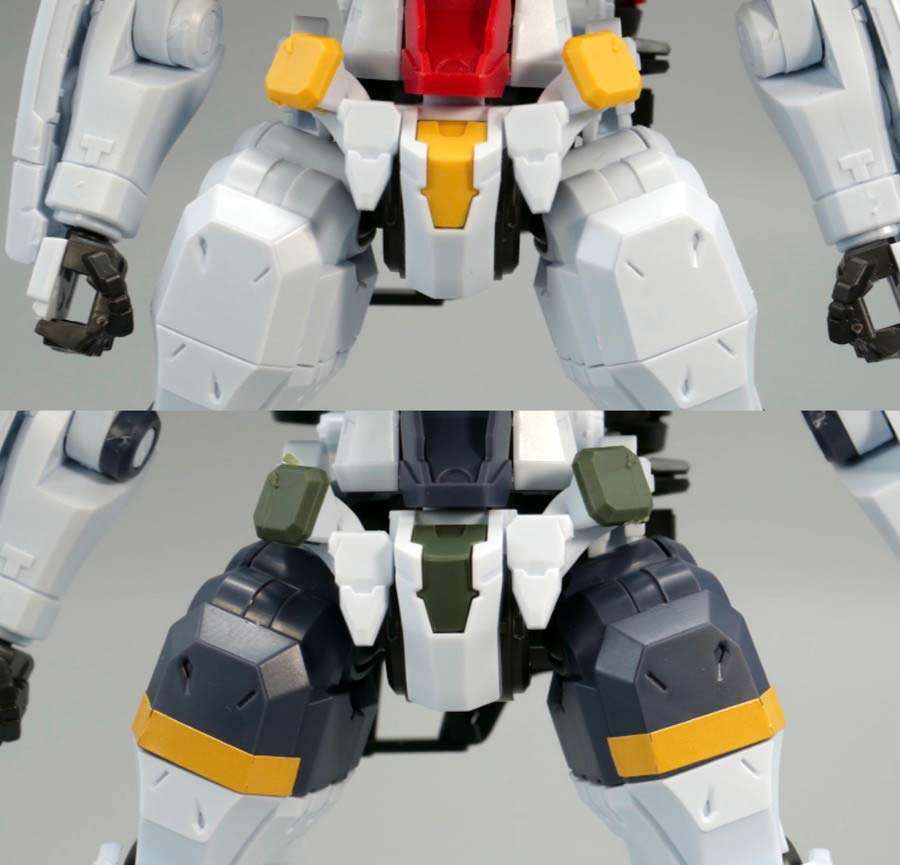 HGゲルググ スガイ機とボカタ機の比較ガンプラ画像です
