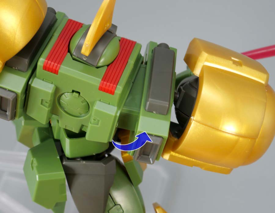 HGレオンのガンプラレビュー画像です