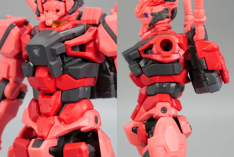 HG赤いガンダムのガンプラレビュー画像です