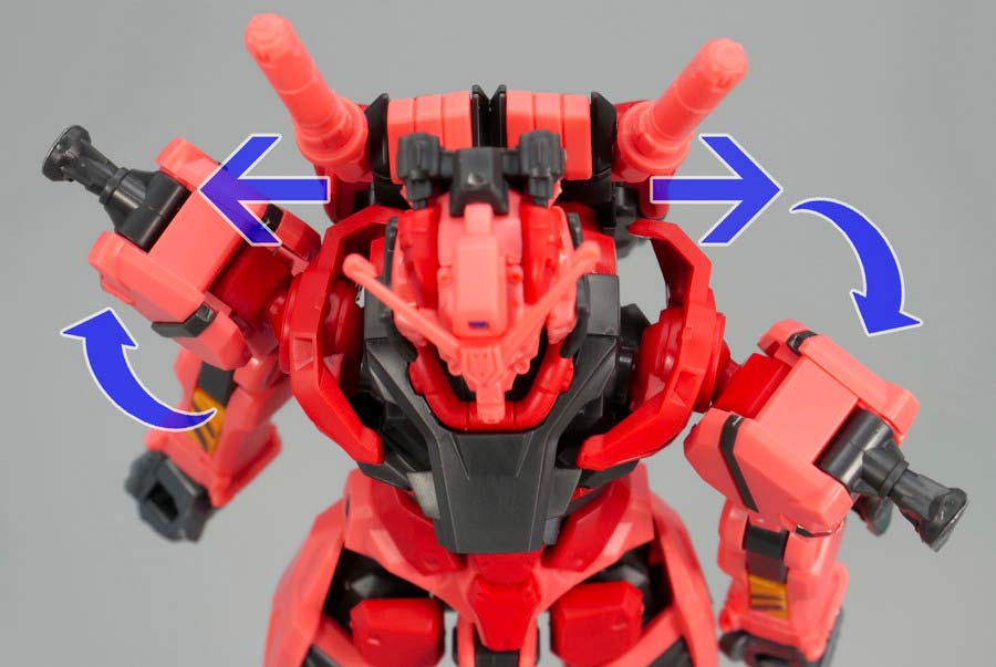 HG赤いガンダムのガンプラレビュー画像です